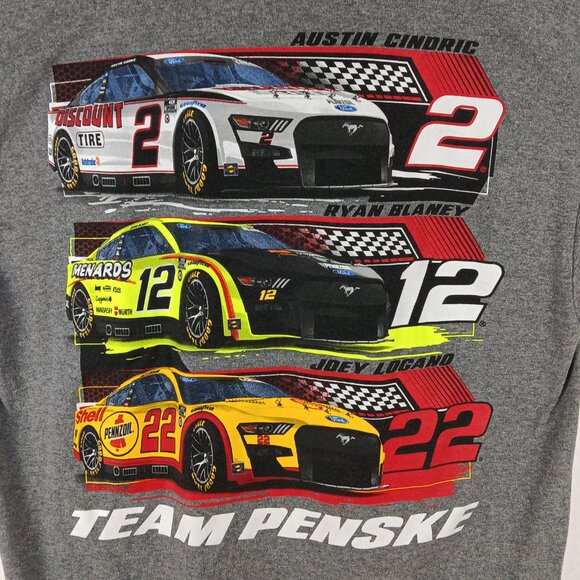 Team Penske Racing Men's Gray Size L. Austin Cendric Autograph - Picture 8 of 9